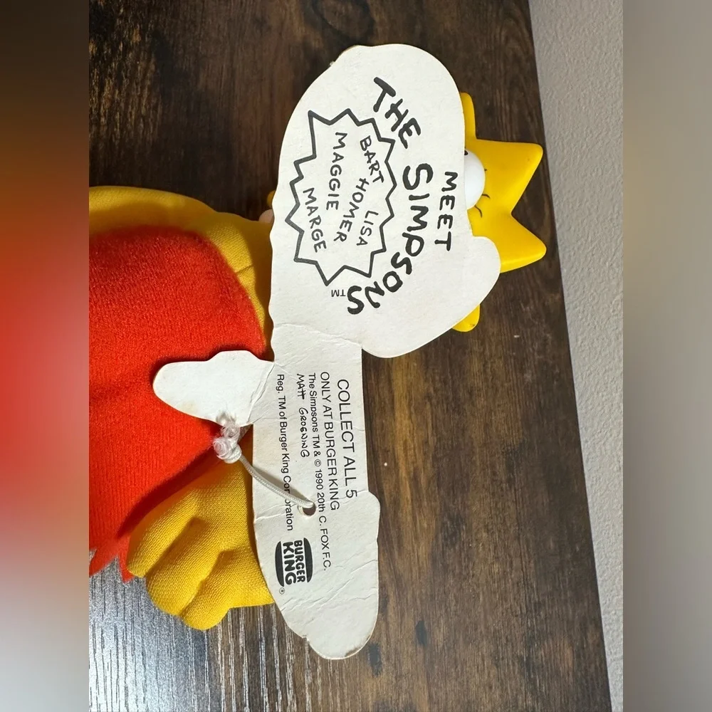 1990 Lisa Simpson‎ Collectible Doll from Burger King 8.5